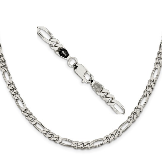 QFG150-22 Sterling Silver Figaro Chain 5.5mm 22"