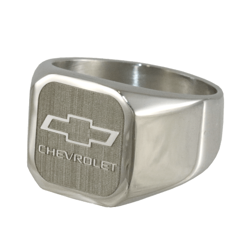 K227 Chevy Bowtie Cut-Out Emblem Signet Ring